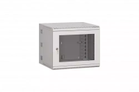изображениеКТ-ШТНР-О-15U-600х500-СС | Шкаф телекоммуникационный настенный разборный откидной трёхсекционный 19" 15U 600x500 дверь стекло серый