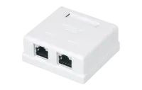 WRline WR-WS-8P8C-C5E-SH-2 Розетка компьютерная RJ-45, категория 5e, экранированная, двойная, внешняя, Dual IDC, цвет белый