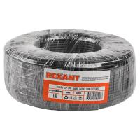 картинка кабель витая пара u/utp, cat 5e, pe, 4pr, 24awg, outdoor, solid, черный, 100м, rexant
