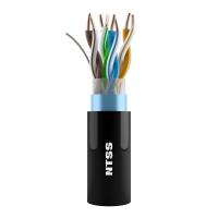 Кабель витая пара NTSS F/UTP 5e 4 пары одножильный 24AWG медь 305м внешний PE черный