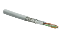 246264 Hyperline SFUTP4-C5E-S24-IN-LSZH-GY-305 (305 м) Кабель витая пара SF/UTP, категория 5e, 4 пары (24 AWG), одножильный (solid), экран - фольга +