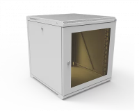 изображениеКТ-ШТНР-З-12U-600х600-СС | Шкаф телекоммуникационный настенный разборный, боковые стенки на замках, 19" 12U 600x600 дверь стекло серый