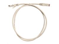 Патч-корд UTP4 cat.6, 1.0м, литой коннектор, серый, Netko CKC