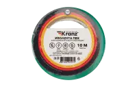 KR-09-2003 Изолента ПВХ KRANZ 15 мм х 10 м, зеленая, упаковка 10 роликов