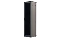 Шкаф телекоммуникационный напольный 19", 47U (600x1000), ШТ-НП-М-47U-600-1000-П-Ч, передняя дверь перфорация, черный ССД