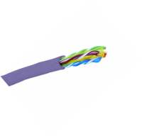 картинка 19c-u6-05vl-b305 кабель категории 6, u/utp, 4 пары, 23 awg, нг(а)-lsltx, внутренней прокладки, фиолетовый, катушка в коробке 305 м