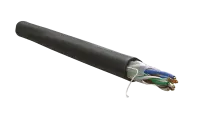 WRline WR-UTP-4P-C5E-PE-BK Кабель витая пара, неэкранированный U/UTP, категория 5e, 4 пары (0,50 мм), одножильный, внешний, PE, черный, 305 м