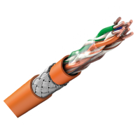 картинка симметричный кабель связи technolan u/utp swa ps cat 5e pvc ls нг(a)-frls 2x2x0,52 оранжевый