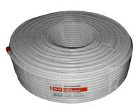 Кабель коаксиальный RG-6U, 75 Ом (CCS, оплетка 48 нитей AL), белый (100м) NETKO Optima