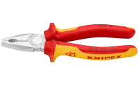 KN-0306180 Плоскогубцы комбинированные VDE, 180 мм, хром, 2-комп диэлектрические ручки