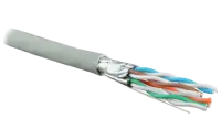 47958 Hyperline UFTP4-C6-S23-IN-LSZH-GY-500 (500 м) Кабель витая пара, экранир. U/FTP, кат. 6, 4 пары (23 AWG), одножил. (solid), кажд.пара в фольге,