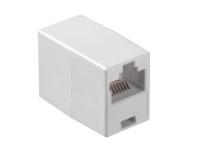 Соединительный модуль RJ45(8p8c) на RJ45(8p8c) прямой контакт/ белый, NETKO Optima