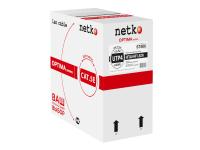 картинка кабель utp4 cat.5e, одножильный, 305м, cca, проходит fluke тест, нг(а)-hf lszh - малодымный, не содержащий галогенов, оранжевый, netko optima gold