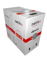 картинка кабель utp4 cat.5е, одножильный, 305м, cu, проходит fluke тест, серый, netko optima bronze