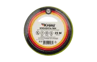 KR-09-2207 Изолента ПВХ KRANZ 0.13х19 мм, 25 м, желто-зеленая упаковка 5 роликов