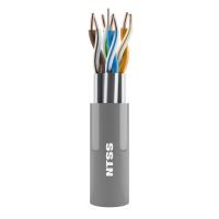Кабель витая пара NTSS PREMIUM U/FTP 6A 4 пары одножильный 23AWG LSZH внутренний нг(А)-HF 305м серый