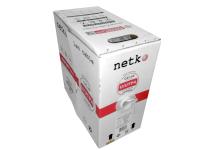 картинка кабель u/utp4 cat.5e, 4 пары 24 awg bc, 305м, многожильный, fluke test, netko expert