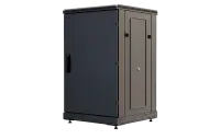 Шкаф телекоммуникационный напольный 19",18U(600x600), ШТ-НП-М-18U-600-600-М-Ч, передняя дверь металл, черный ССД