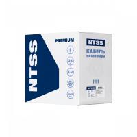 картинка кабель витая пара ntss premium f/utp 6кат 4 пары одножильный 23awg внешний pe 305м черный