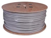 картинка кабель внутренний медный витая пара u/utp, cat 5e, pvc, 25pr, 24awg, solid, серый, 305м, рф rexant