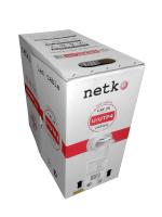 картинка кабель u/utp4 cat.5e, 4 пары, 24 awg, bc, 305м, одножильный, серый, fluke test, netko expert скс