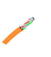 картинка 19c-u6-12or-b305 кабель категории 6, u/utp, 4 пары, 23 awg, нг(a)-hf, внутренней прокладки, оранжевый, коробка 305 м