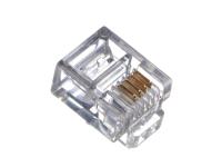 Вилка телефонная RJ-11, 6P4C уп.100шт Netko изображение