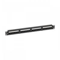 Патч-панель NTSS 24 UTP порта RJ45, cat.6, 1U, Dual IDC, без органайзера