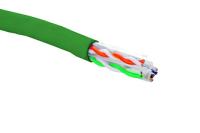 картинка 19c-u6-12gr-b305 кабель категории 6, u/utp, 4 пары, 23 awg, нг(a)-hf, внутренней прокладки, зеленый, коробка 305 м