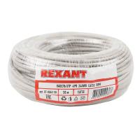 картинка кабель витая пара u/utp, cat 5e, pvc, 4pr, 24awg, indoor, solid, серый, 50м, rexant
