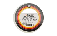 KR-09-2601 Изолента ПВХ KRANZ 15 мм х 20 м, белая, упаковка 10 роликов