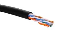 картинка кабель категории 5e, u/utp, 4 пары, 24 awg, нг(a)-hf, внешней/внутренней прокладки, черный, коробка 305 м