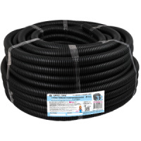 Гофротруба ПВХ легкая с зондом 32мм, бухта 50м, черная