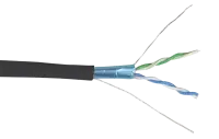 LC3-C5E02-339 ITK Кабель связи витая пара F/UTP, кат.5E 2х2х24AWG solid, LDPE, 500м, черный