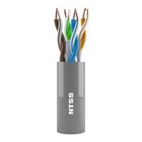Кабель витая пара NTSS PREMIUM U/UTP 6кат 4 пары одножильный 23AWG внутренний нг(А)-LSLTX 305м серый
