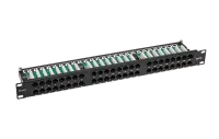 02-0033 REXANT PRO Патч-панель высокой плотности с кабельными органайзерами 19", 1U, 48 портов, UTP, RJ-45, CAT 5e