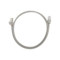 Патч-корд U/UTP, CAT 6A (10G), RJ45-RJ45, 28AWG, LSZH, серый, 1м REXANT