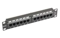 04-0025 REXANT Патч-панель 10", 1U, 12 портов RJ-45, кат5e, Dual IDC