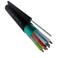 картинка кабель внешний с тросом экранированный медный ксвппэт cat.5e 4х2х0.52 черный 305м ткз гост росреестр