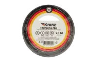 KR-09-2208 Изолента ПВХ KRANZ 19 мм х 25 м, серая, упаковка 5 роликов
