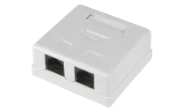 03-0151 Розетка компьютерная 2-порт RJ-45 (8P8C), cat 5e, внешняя  REXANT