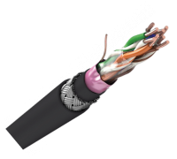 картинка симметричный кабель связи technolan f/utp swa ps cat 5e pe 4x2x0,52 черный