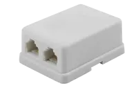 03-0002 REXANT Розетка телефонная RJ-14 2/6P4C открытой проводки