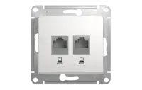 Розетка двойная компьютерная RJ45 Cat.5 Schneider Electric GLOSSA, белый