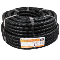 Гофротруба ПНД легкая с протяжкой 32мм, бухта 50м, черная