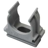 Крепеж-клипса для труб d16 мм, серая