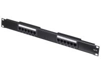 изображениеПатч-панель UTP, 19", 12 портов RJ45, cat.5е, 1U, 110 Type, черная "L"
