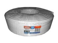 Кабель коаксиальный SAT-703, 75 Ом (CCA, оплетка 48 нитей CCA), белый (100м) NETKO Optima