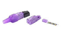 427433 Hyperline PLUD-8P8C-S-C6-VL Разъем RJ-45 (8P8C) под витую пару, полевая заделка, категория 6, неэкранированный, для одножильного кабеля, зажимн