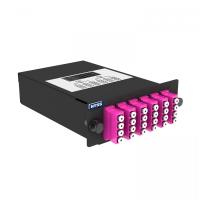 Кассета кроссовая NTSS STANDART 2 разъема MPO/UPC (male) 50/125 OМ4, на 24 LC/UPС (6 QLC/UPC), полярность А, черный